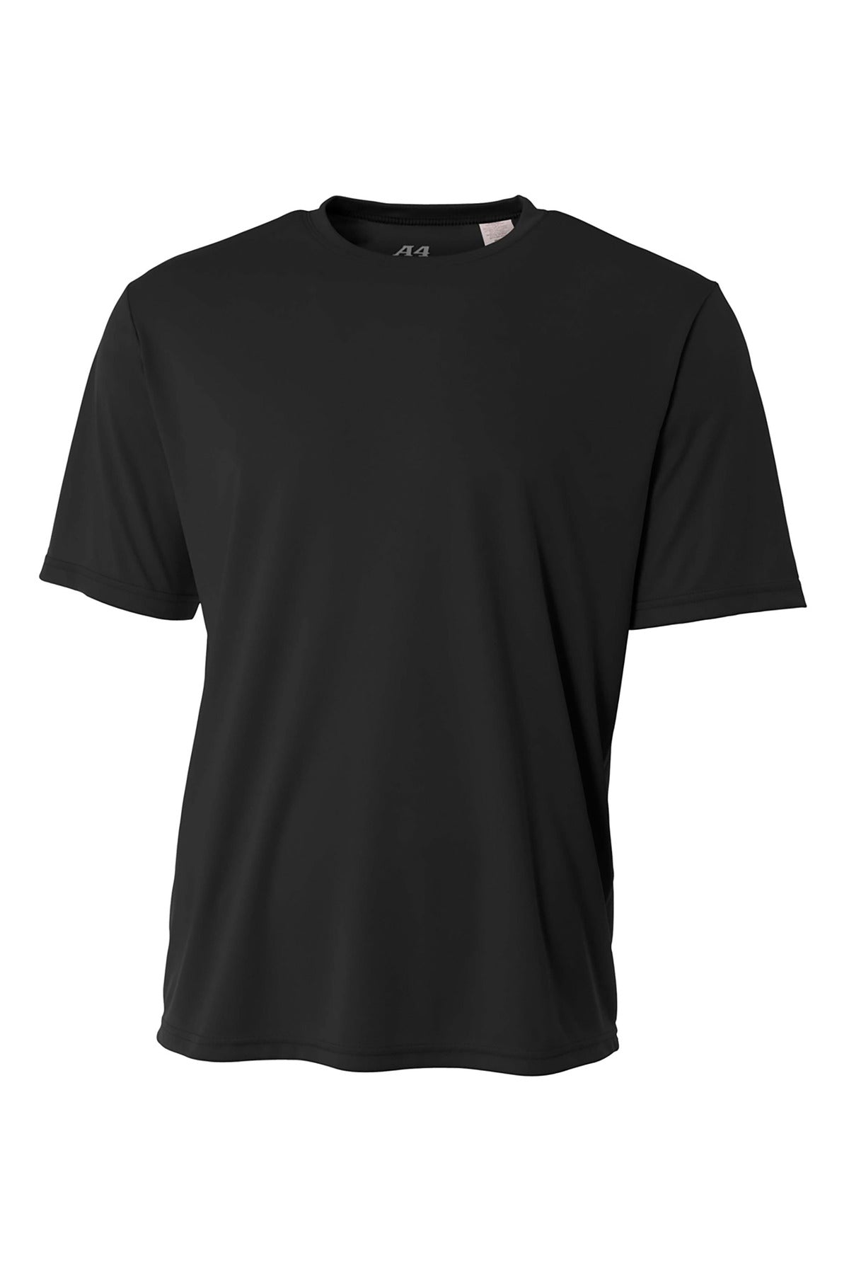 Front View of Black A4 Sprint Performance Tee A4N3402 - XS