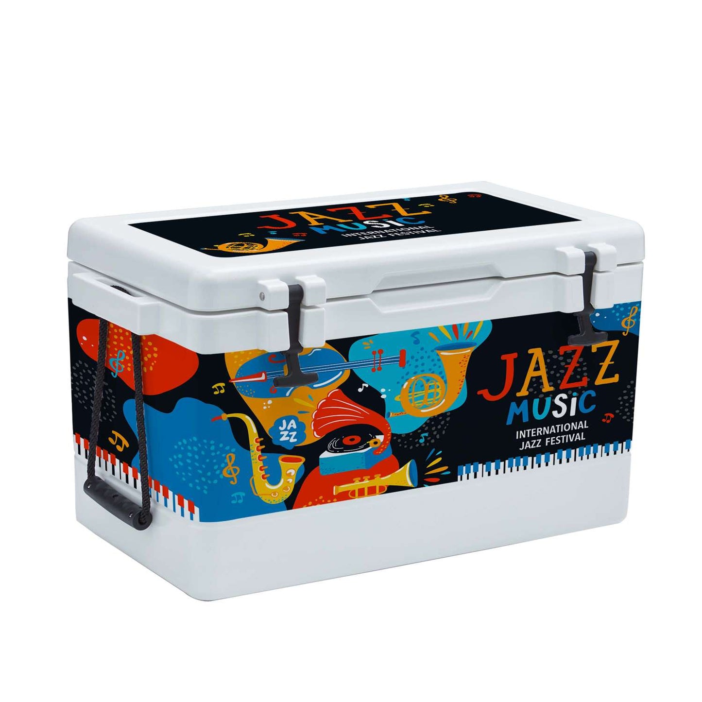 54QT Rotomolded Cooler, Wrap with 1 Lid Decal