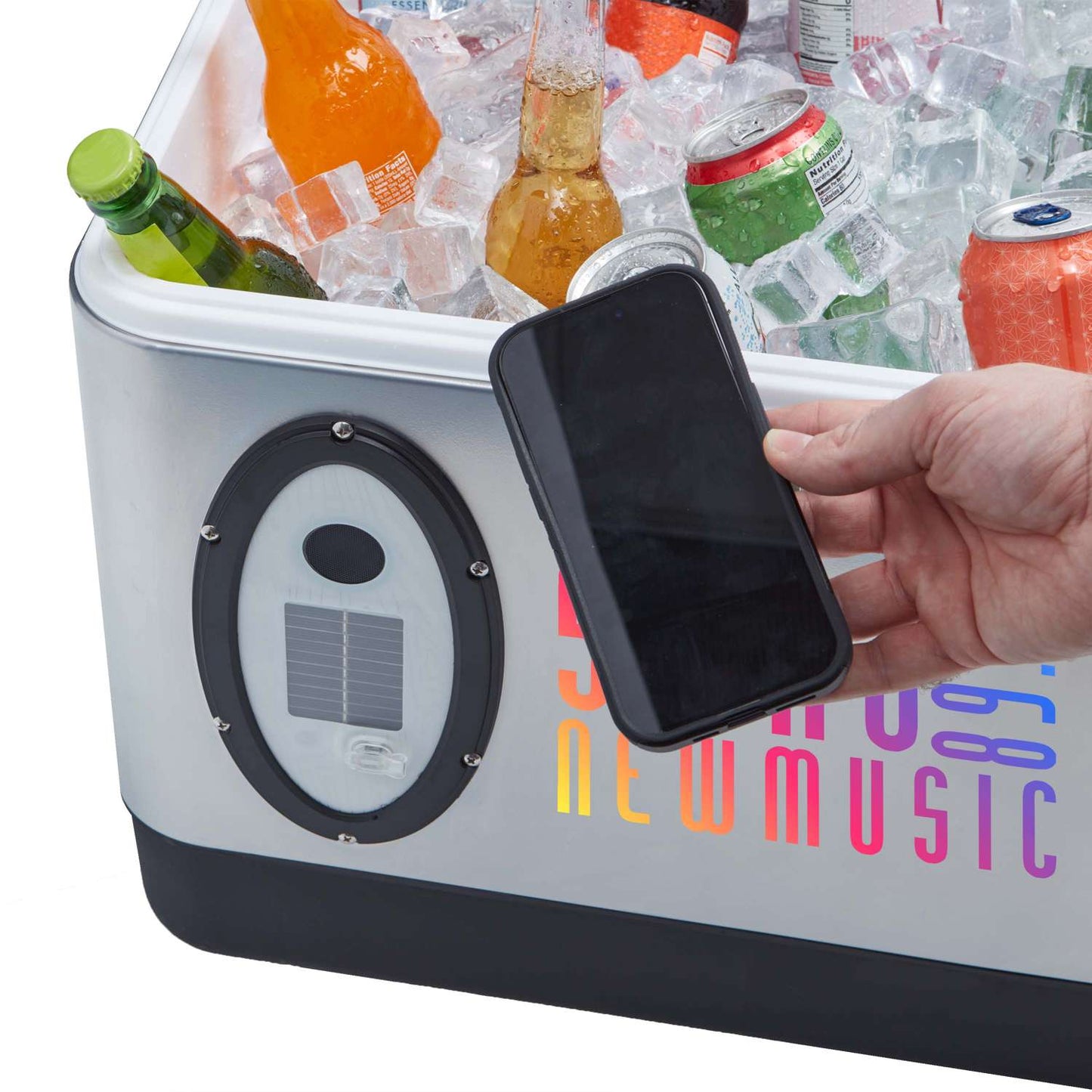 Sasquatch 54QT Bluetooth Music Cooler, Front & Top Imprint