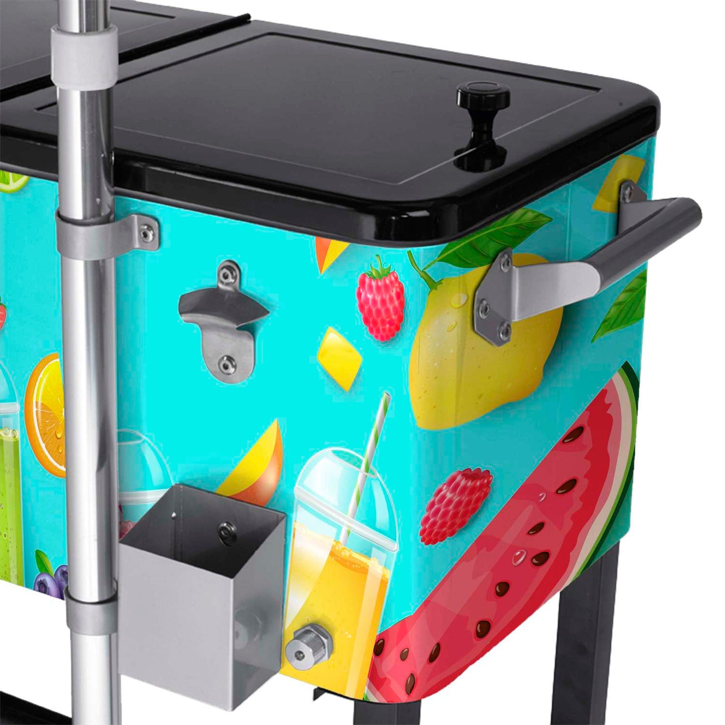Rolling Cooler Vending Cart, Wrap Graphic
