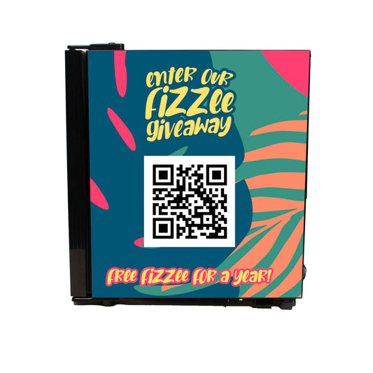 50L Countertop Fridge with Wrap and Door Glass Decal