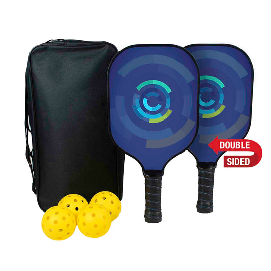 Deluxe Pickleball Set Double-Sided Paddles