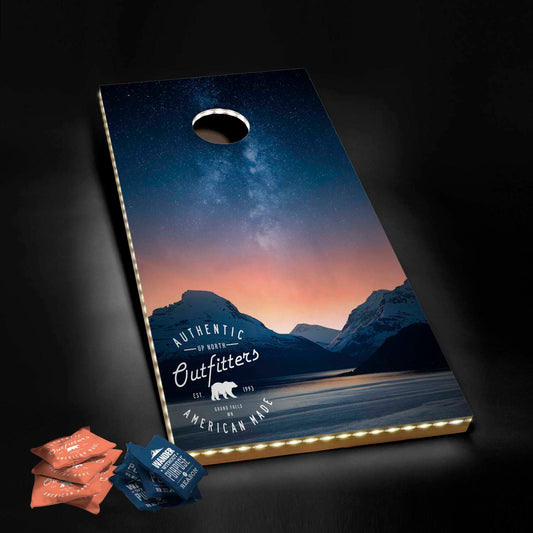 Nighttime Cornhole Plus with Dye Sublimated Bean Bags