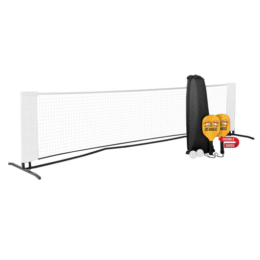 Pickleball Set with Net, Double-Sided Paddles