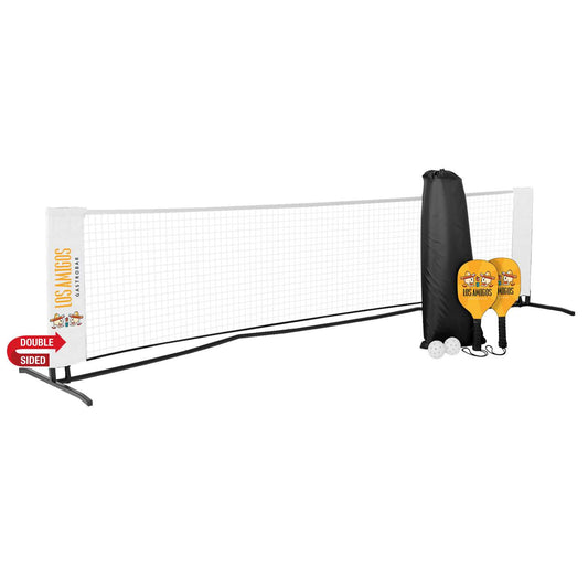 Pickleball Set, Imprinted Net & Single-Sided Paddles