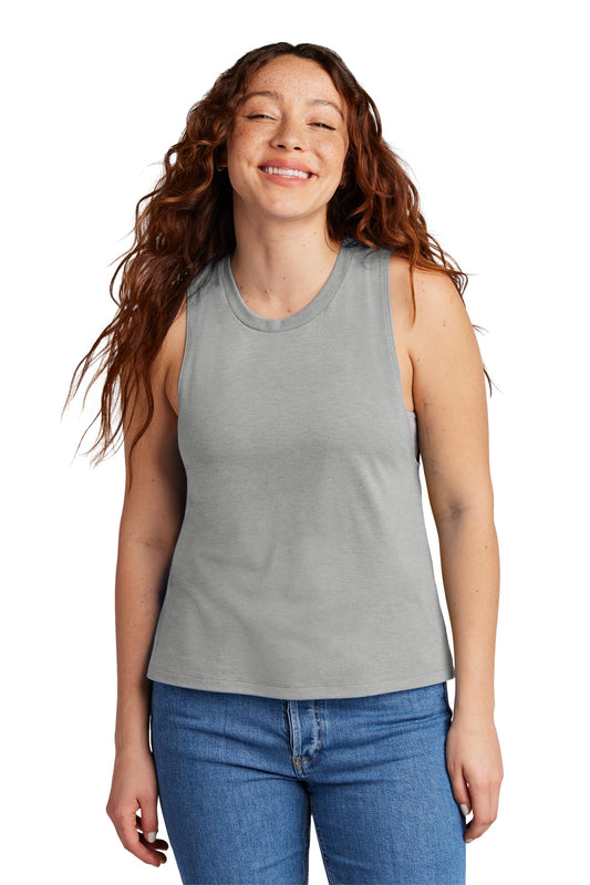 Front View of AlumGrey Allmade Women's Tri-Blend Muscle Tank AL2020 - XS
