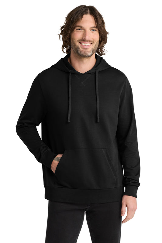 Front View of DeepBlack Allmade Unisex Organic French Terry Pullover Hoodie AL4000 - XS