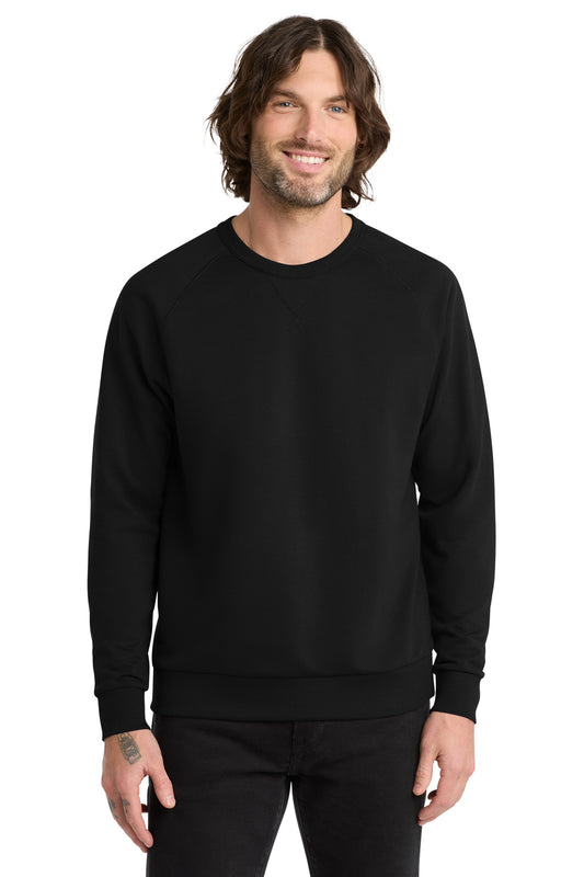 Front View of DeepBlack Allmade Unisex Organic French Terry Crewneck Sweatshirt AL4004 - XS
