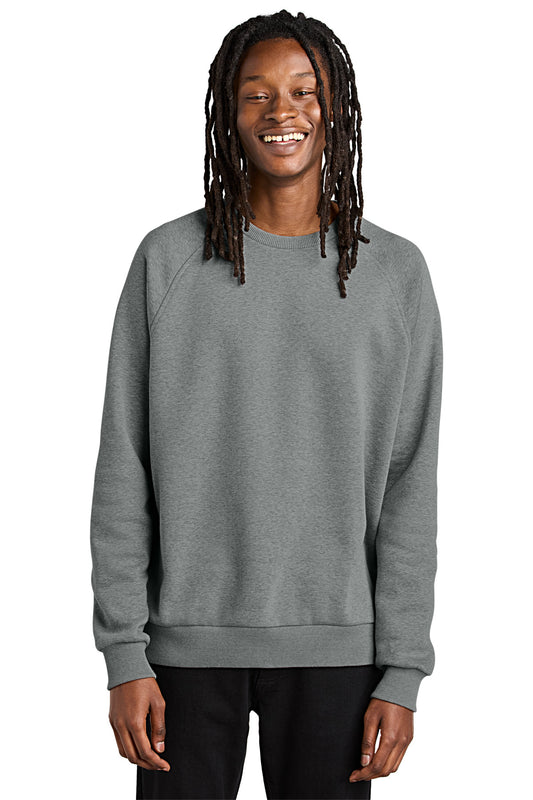 Front View of AlumGryHtr Allmade Unisex Organic CVC Fleece Crewneck Sweatshirt AL5004 - XS