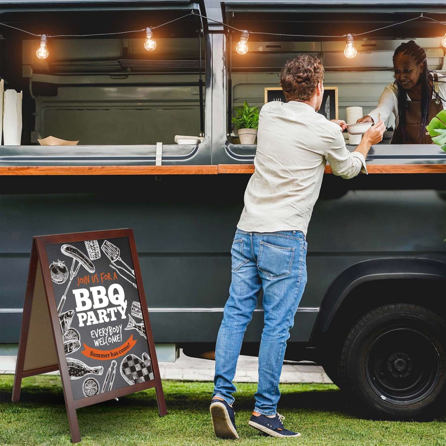 Menu Board Chalkboard A-Frame Kit with Imprint