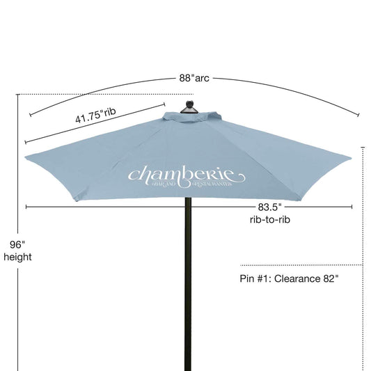 7' Steel Market Umbrella Single-Sided Dye Sub Kit
