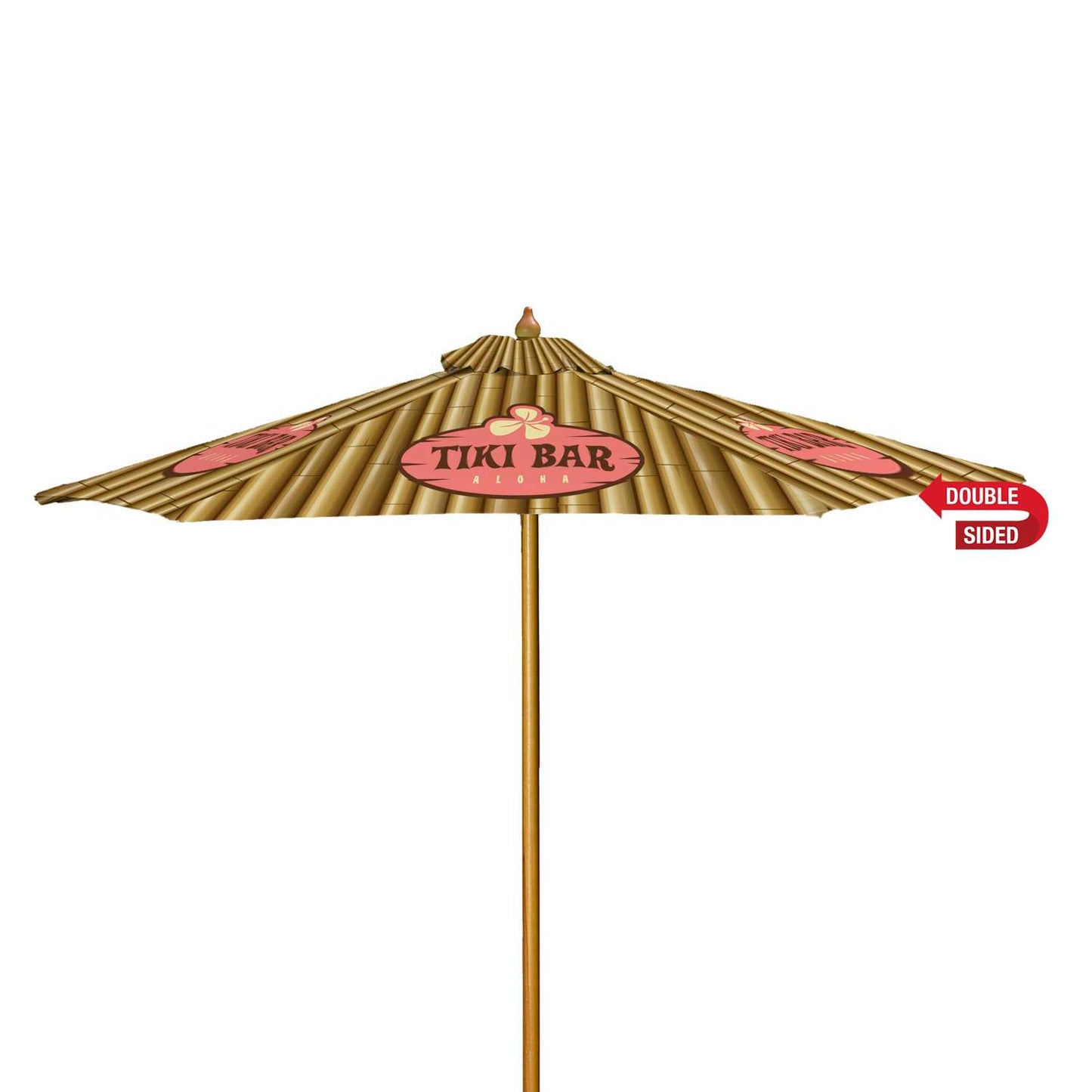 7' Wood Market Umbrella Kit Double-Sided (Dye Sublimation)