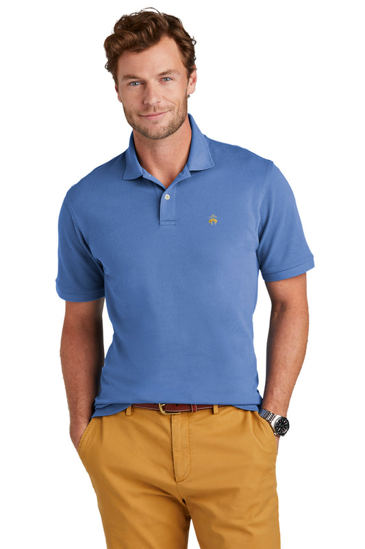 Front View of CharterBlu Brooks Brothers Pima Cotton Pique Polo BB18200 - XS