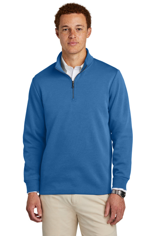 Front View of CharterBlu Brooks Brothers Double-Knit 1/4-Zip BB18206 - XS