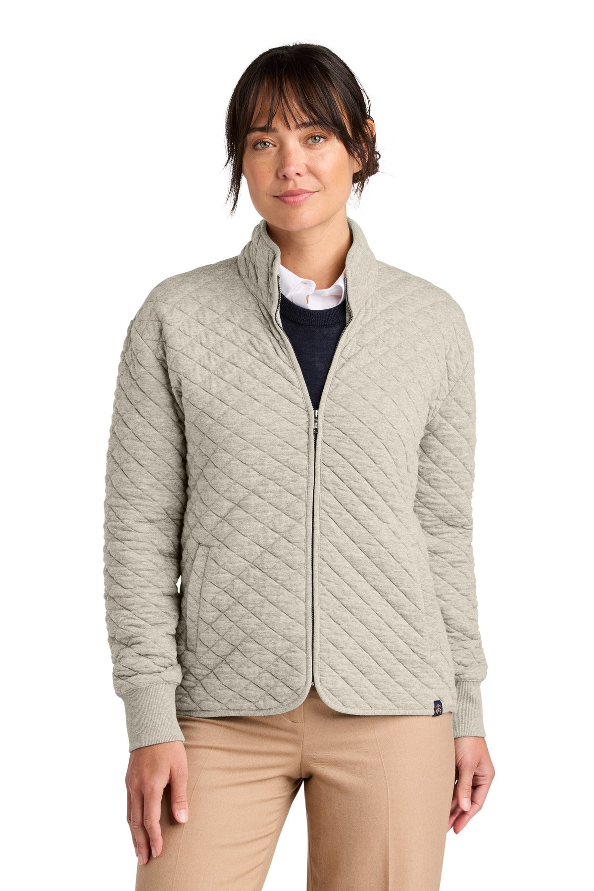 Brooks Brothers Women's Diamond Quilt Full-Zip BB18213