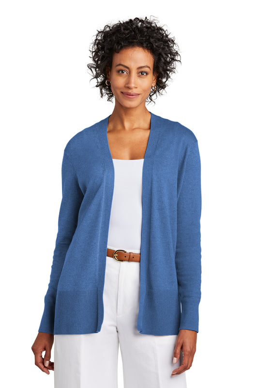 Front View of CharterBHt Brooks Brothers Women's Cotton Stretch Long Cardigan Sweater BB18403 - XS