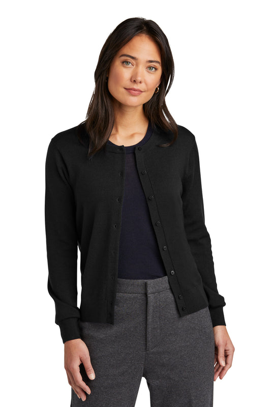 Front View of DeepBlack Brooks Brothers Women's Washable Merino Cardigan Sweater BB18413 - XS