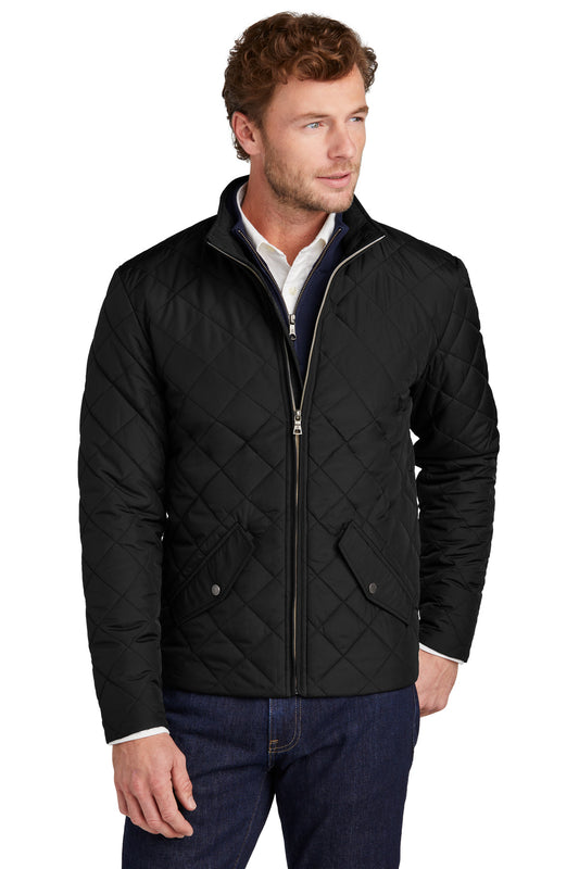 Front View of DeepBlack Brooks Brothers Quilted Jacket BB18600 - XS