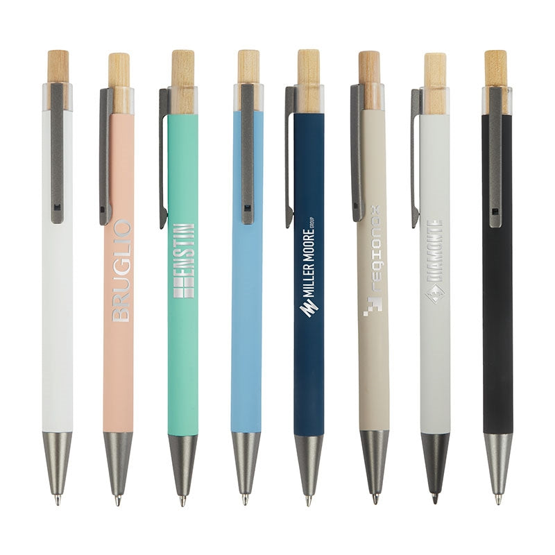 N/A Arundi Recycled Aluminum Pen With Bamboo Plunger
