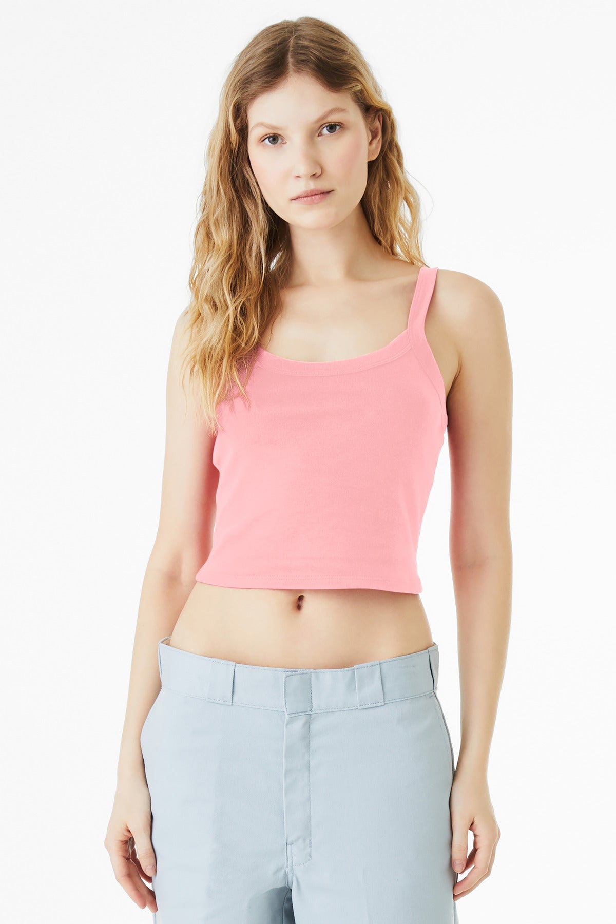 SanMar BC1012_solidpinkblend_model_front.jpg