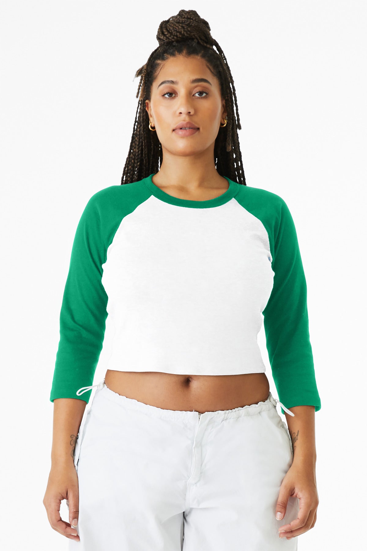 BELLA+CANVAS Women's Micro Rib 3/4 Raglan Baby Tee BC1200