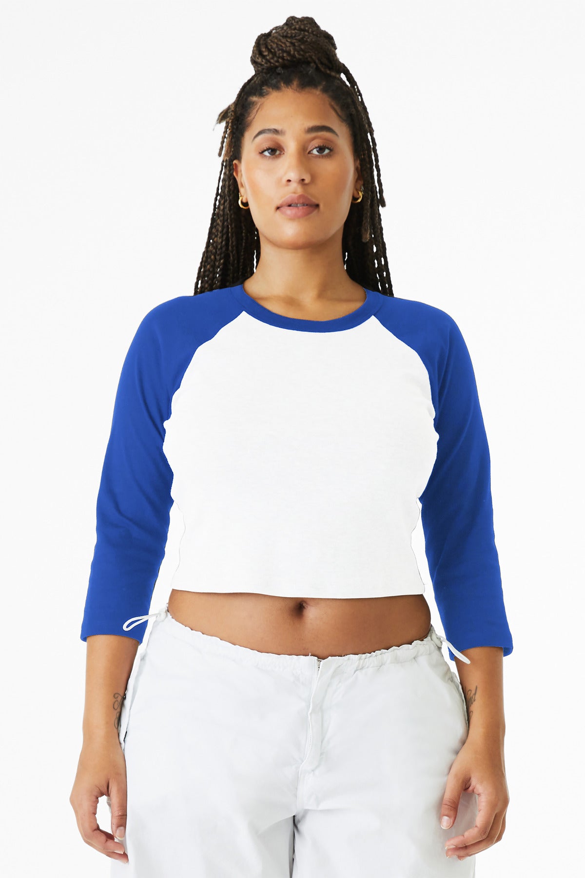 BELLA+CANVAS Women's Micro Rib 3/4 Raglan Baby Tee BC1200