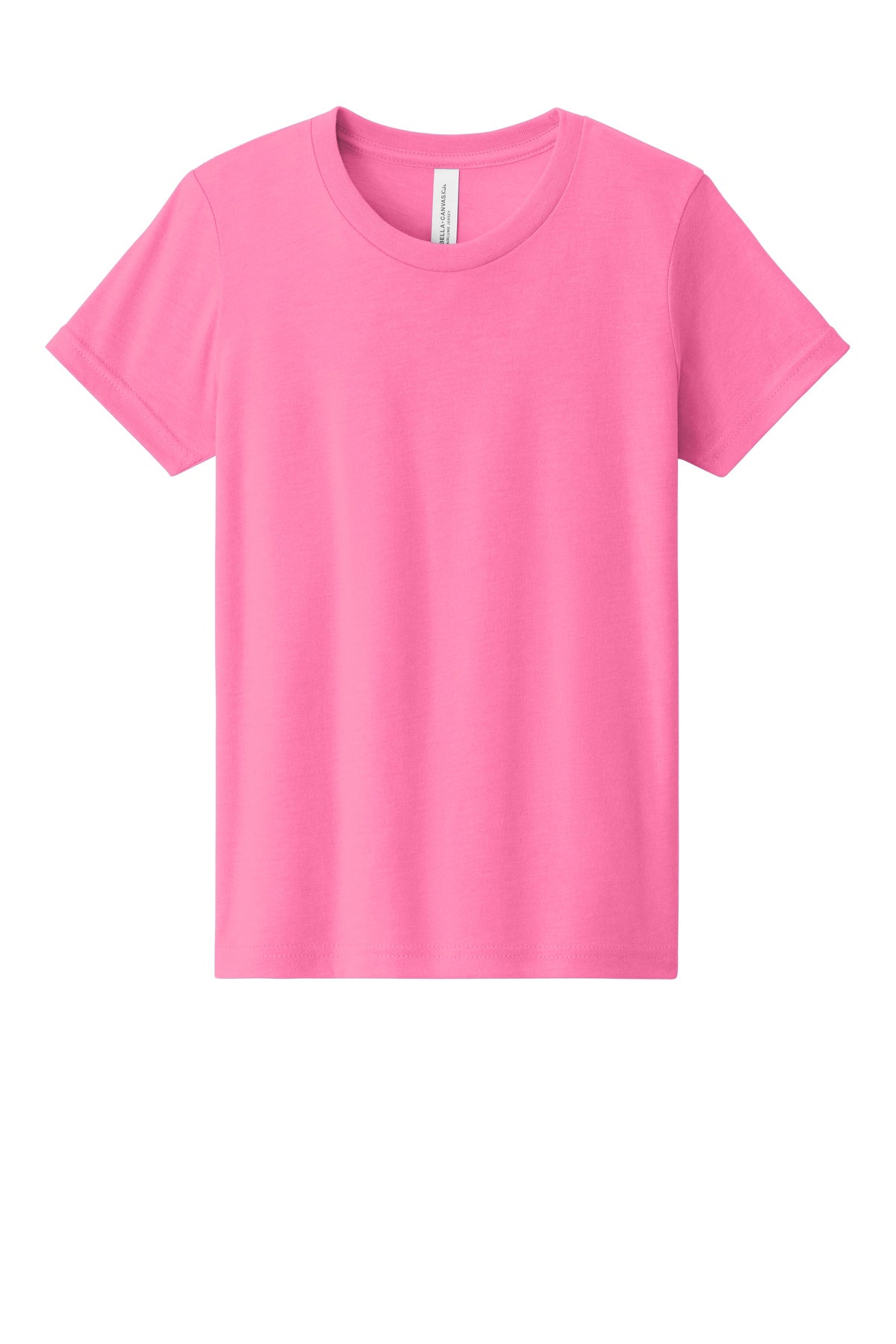 SanMar BC3001YCVC_neonpink_flat_front.jpg