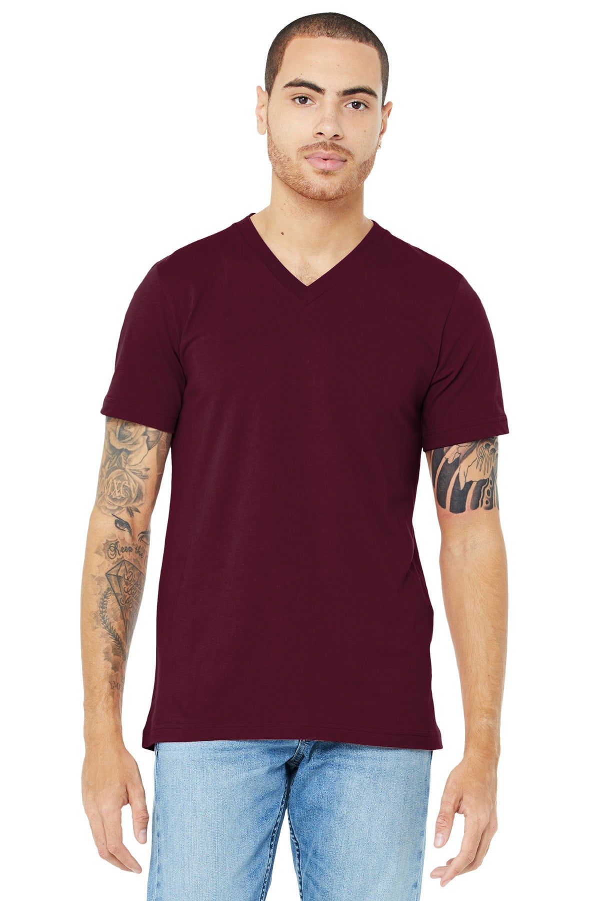 SanMar BC3005_maroon_model_front.jpg