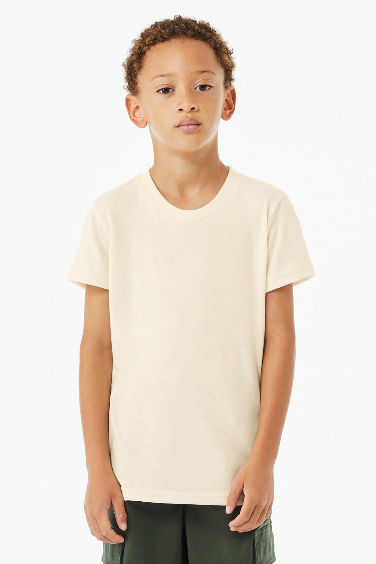 SanMar BC3413Y_solidnaturaltriblend_model_front.jpg?v=1762274203