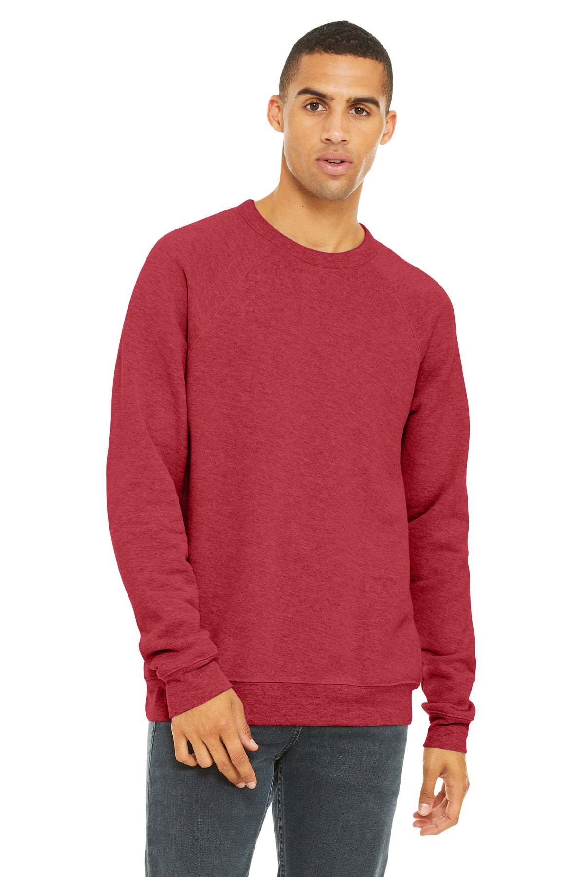 BELLA+CANVAS Unisex Sponge Fleece Raglan Sweatshirt. BC3901