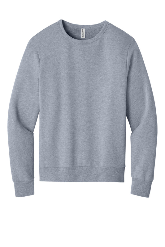 Front View of AthlHthr BELLA+CANVAS Unisex Sponge Fleece Classic Crewneck Sweatshirt BC3911 - XS