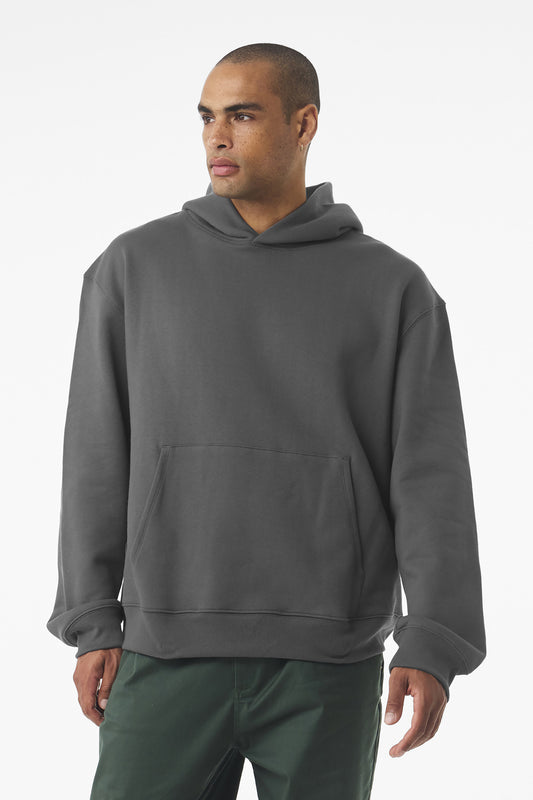 Front View of Asphalt BELLA+CANVAS Unisex 10-Ounce Heavyweight Pullover Hoodie BC4719 - XS