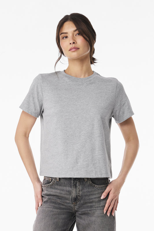 Front View of AthlHthr BELLA+CANVAS Women's 6-Ounce Heavyweight Tee BC6110 - XS