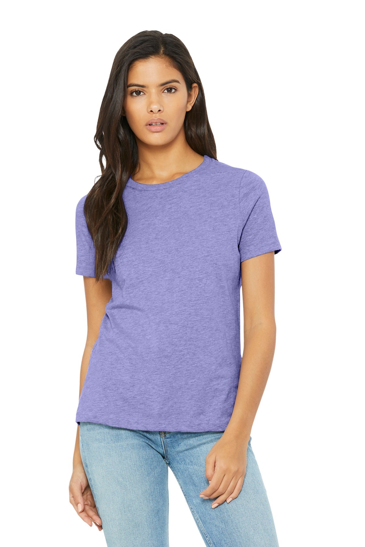 SanMar BC6400CVC_heatherdarklavender_model_front.jpg?v=1762272337