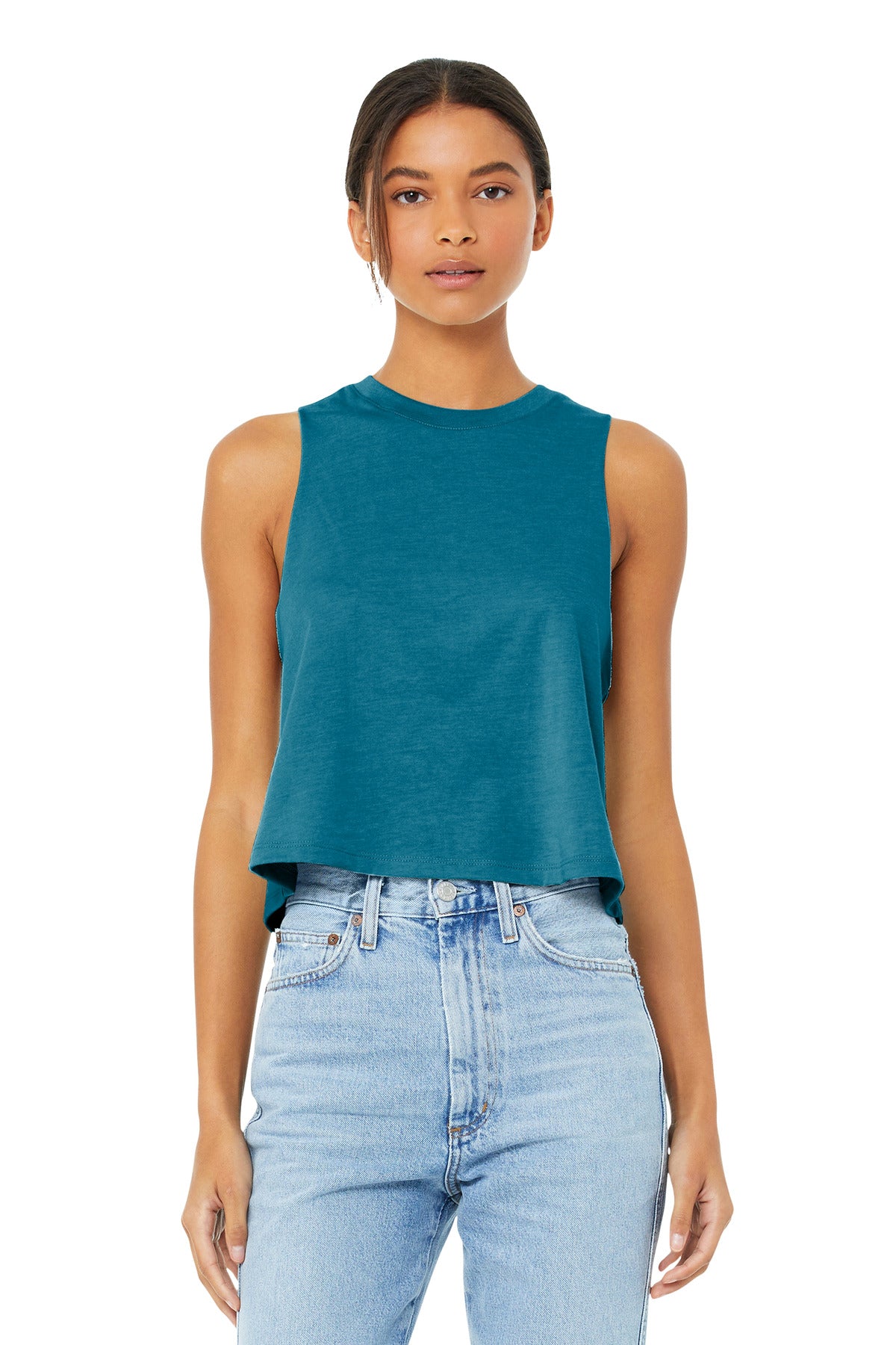 SanMar BC6682_heatherdeepteal_model_front.jpg
