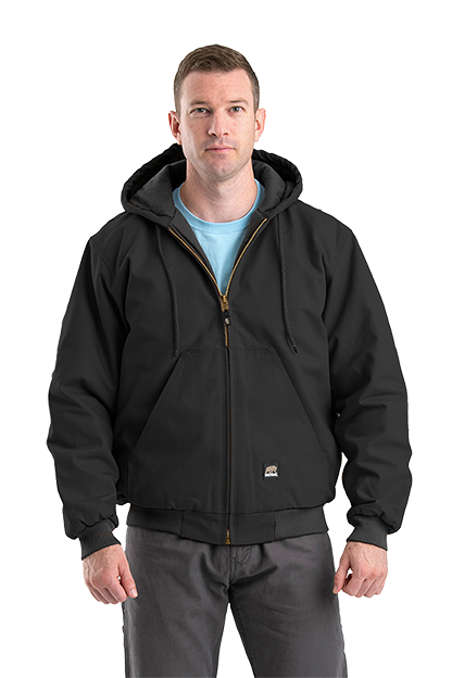 Black Berne Heritage Duck Hooded Active Jacket - XS