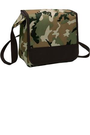 Black/Dk Char Port Authority Lunch Cooler Messenger. BG753