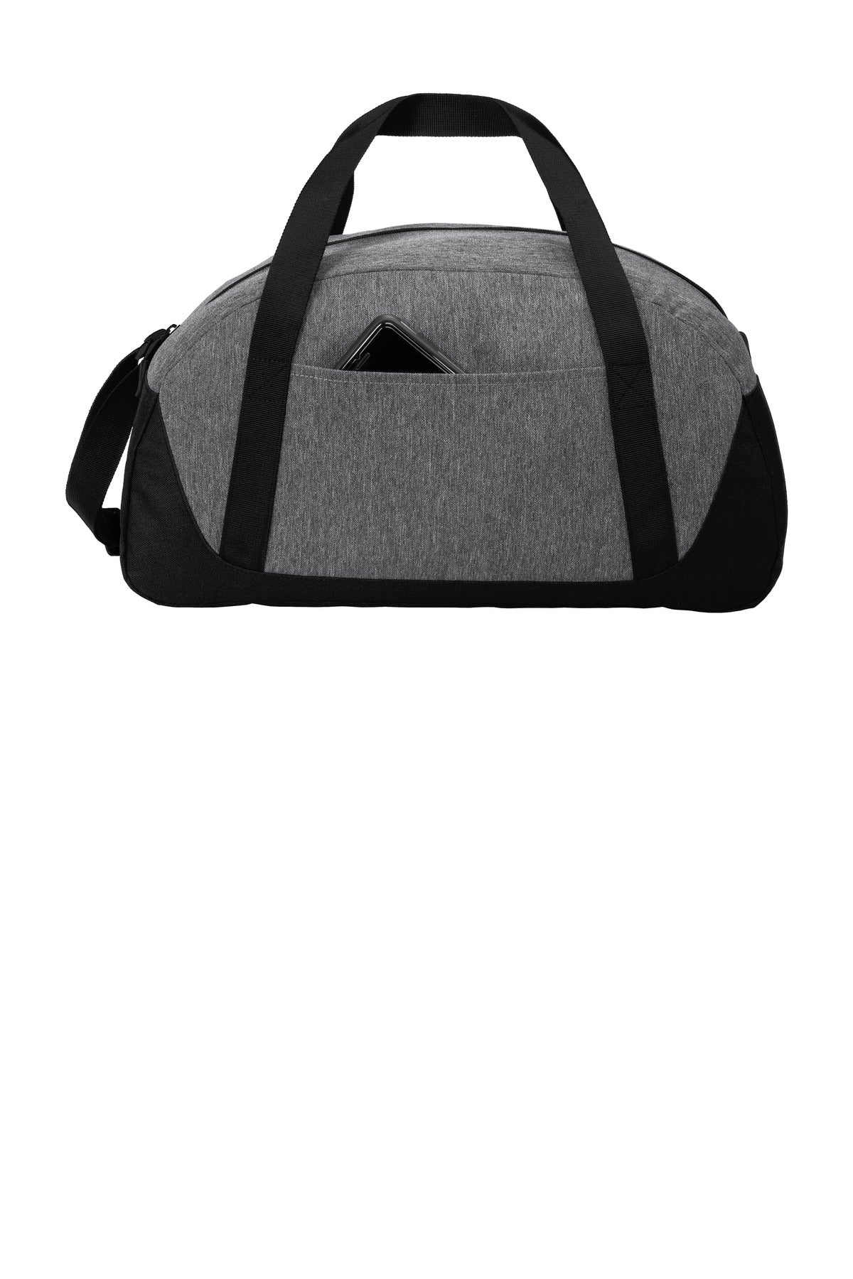 SanMar BG818_heathergreyblack_straight_prop.jpg?v=1762285550