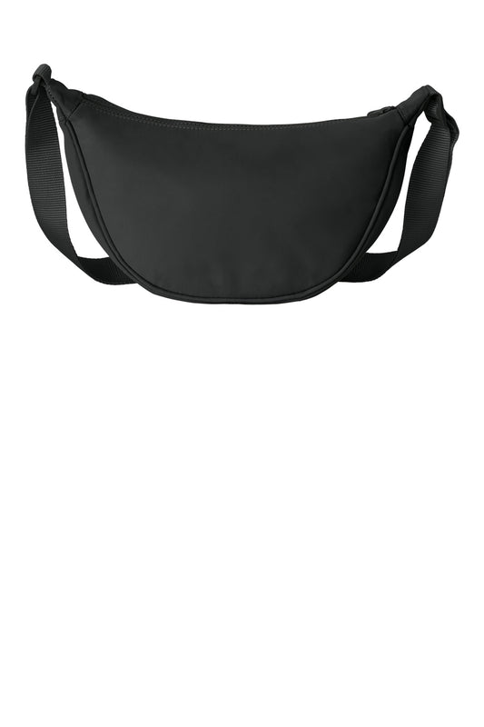 Front View of DeepBlack Port Authority Matte Crossbody BG937