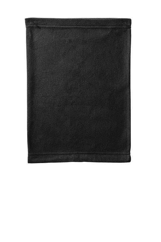 Front View of Black Port Authority Microfleece Gaiter C223