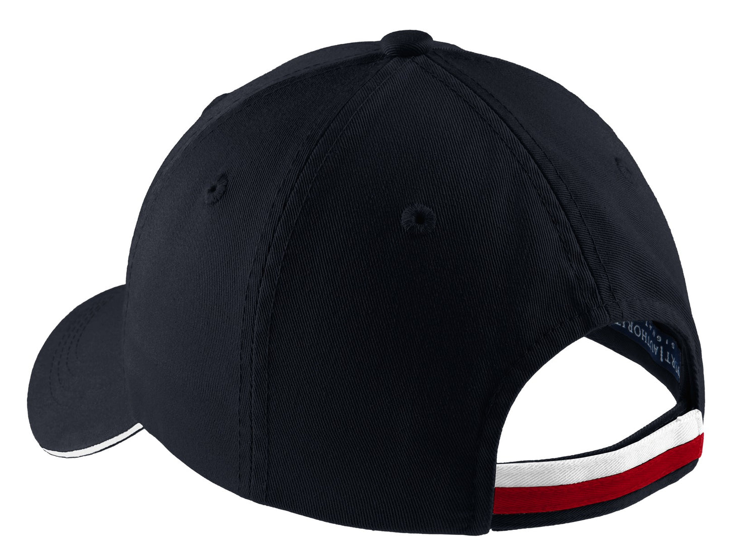 Port Authority Sandwich Bill Cap with Striped Closure. C830