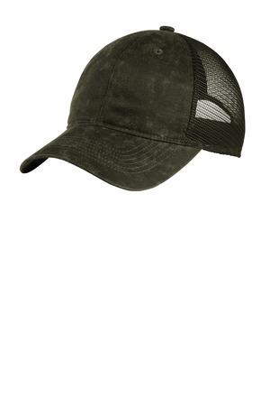 Black Port Authority Pigment Print Mesh Back Cap. C927