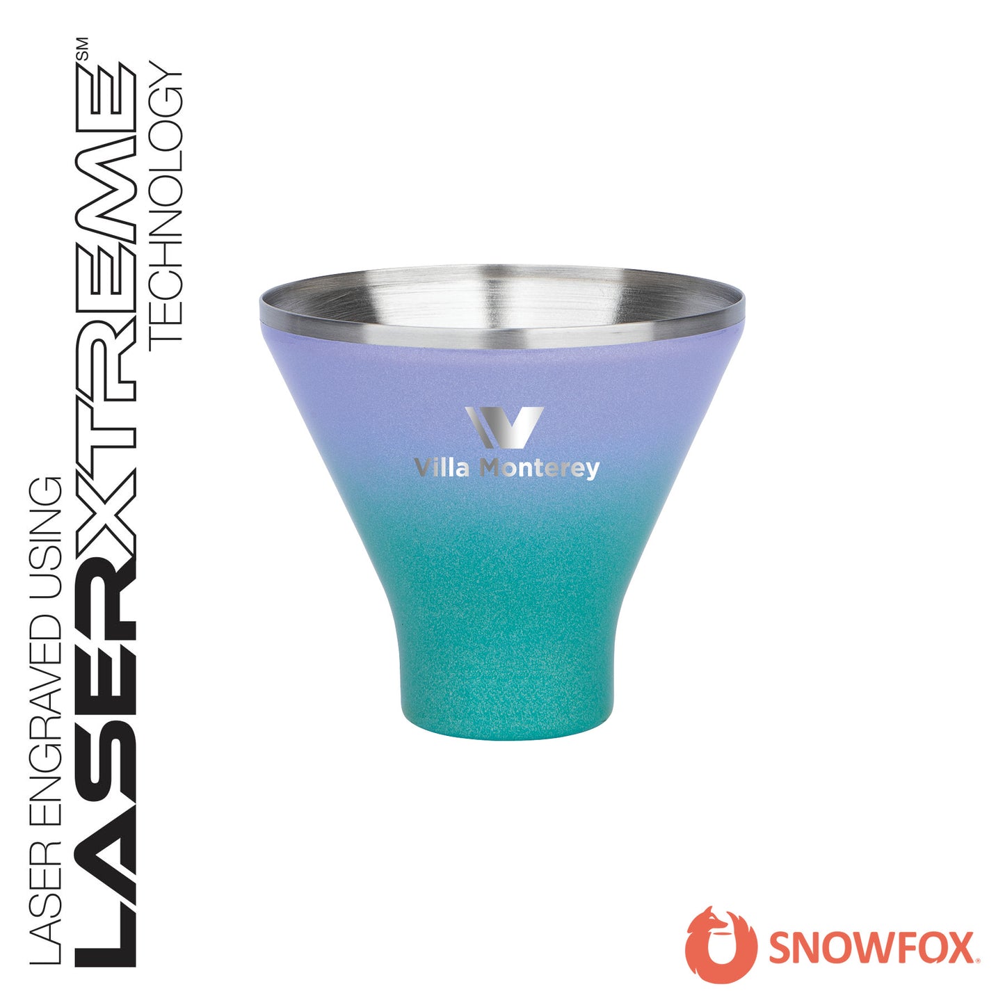 Snowfox® 8 oz. Shimmer Finish Vacuum Insulated Martini Cup