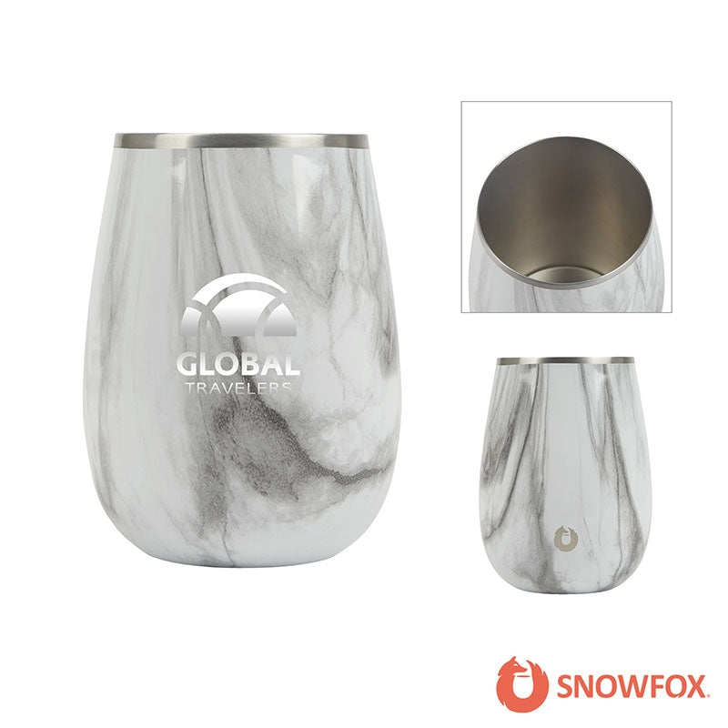 N/A Snowfox® 13.5 oz. Vacuum Insulated Marble Finish Pinot Noir Wine Glass