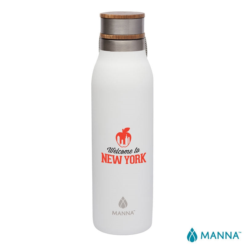 Manna™ 18 oz. Ascend Stainless Steel Water Bottle w/ Acacia Lid