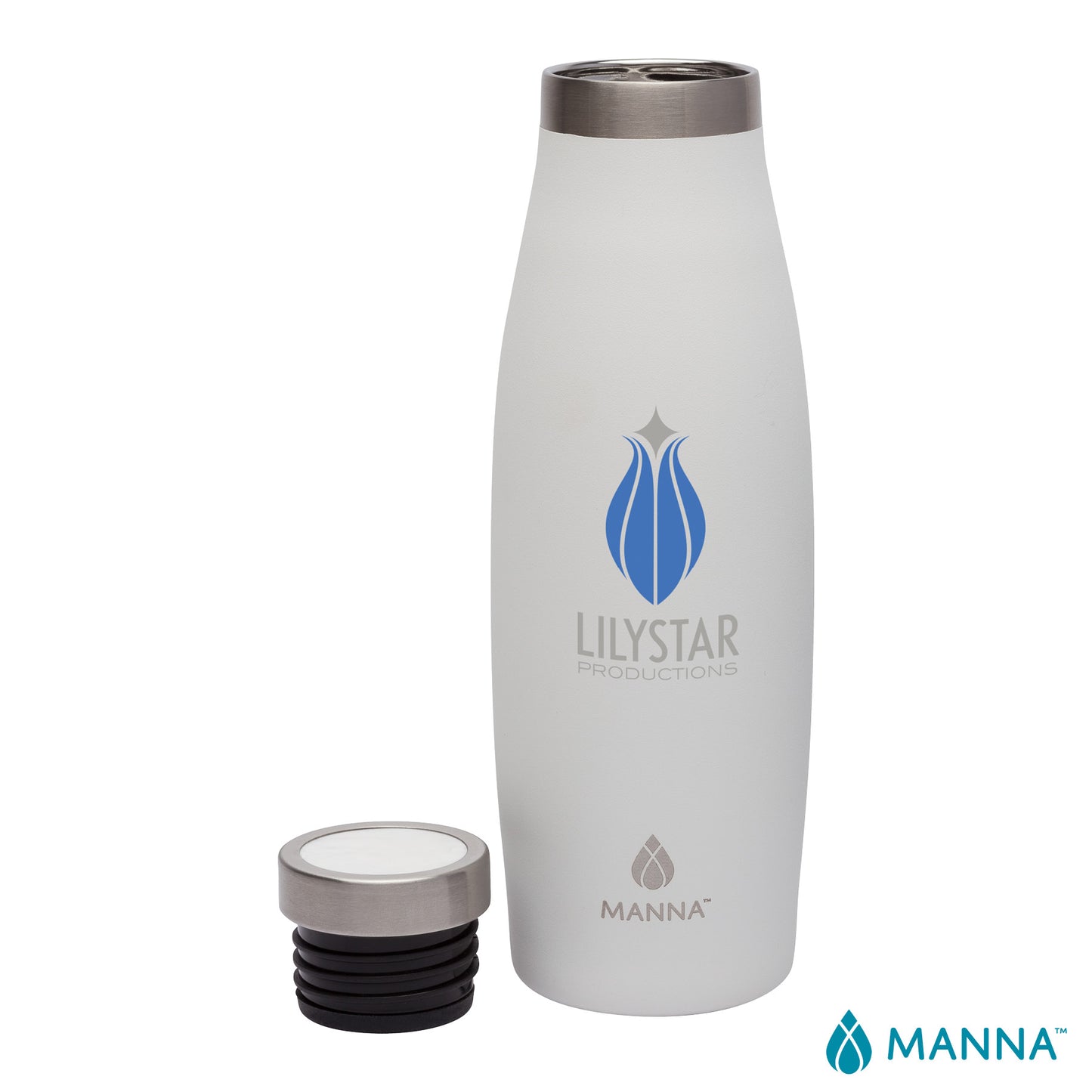 Manna™ 18 oz. Oasis Stainless Steel Water Bottle w/ Marble Lid