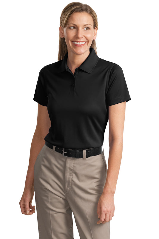 Front View of Black CornerStone Women's Select Snag-Proof Polo. CS413 - M