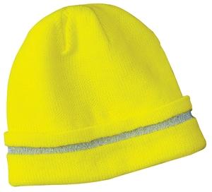Orange CornerStone - Enhanced Visibility Beanie with Reflective Stripe. CS800