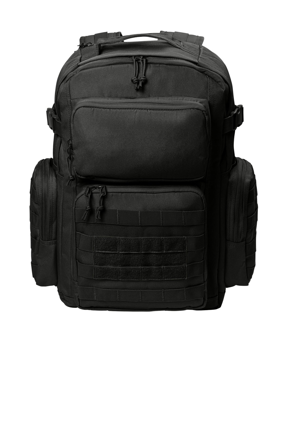 Front View of Black CornerStone Tactical Backpack CSB205