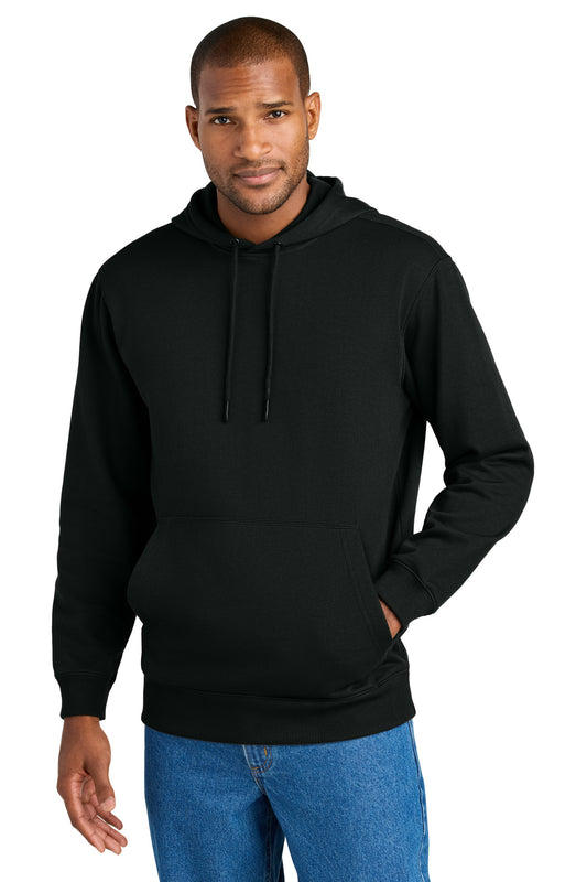 Front View of Black CornerStone Tough Fleece Pullover Hoodie CSF630 - XS